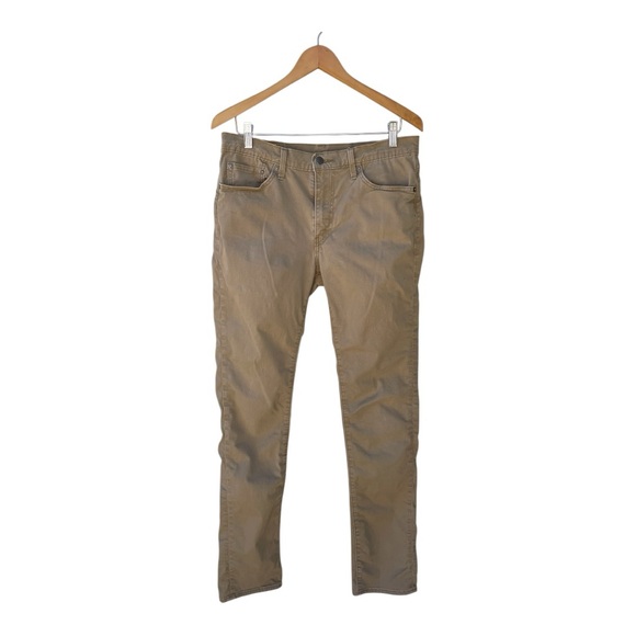 Levis Jeans Men's 511 Button Fly Straight Leg Khaki Denim 33x34 - Picture 1 of 12